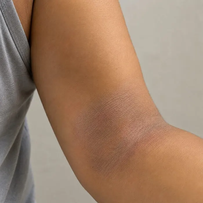 Elbows after homeopathic eczema treatment