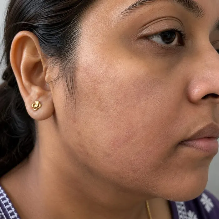 Face & cheeks after homeopathic eczema treatment
