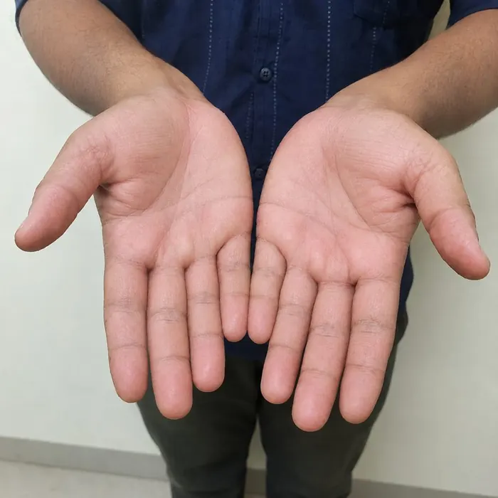Palms after homeopathic eczema treatment